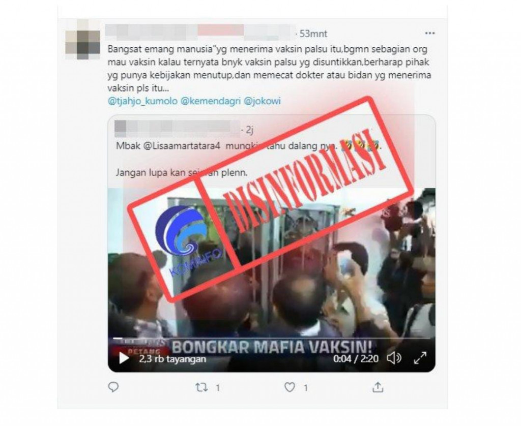 . [DISINFORMASI] Video Berita Kompas TV terkait Vaksin Covid-19 Palsu